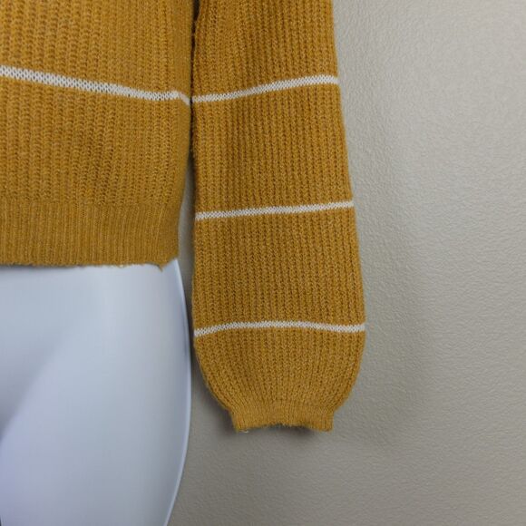 Evsie Yellow Striped Long Sleeve Sweater Girls Size Small NWT - Picture 3 of 6